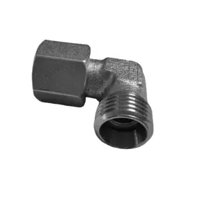 Adaptador de tubo reductor de ajuste de tubería hidráulica, con tuerca giratoria, codo de 90 grados - Product Image 1