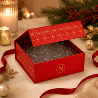 Boîte cadeau personnalisée rouge à fermeture magnétique, boîte rigide en papier de luxe avec logo en feuille d'or, impression offset pour l'emballage de cosmétiques et de bijoux