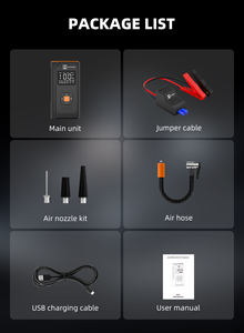 เครื่องจั๊มพ์สตาร์ทรถยนต์แบบพกพาขนาดกะทัดรัด 1800A พร้อมพาวเวอร์แบงค์ ลิเธียมบูสเตอร์ที่ปลอดภัยเป็นพิเศษ ชาร์จเร็วผ่าน USB-C พร้อมปั๊มลม สำหรับเครื่องยนต์เบนซิน 8.0 ลิตร - Product Image 6