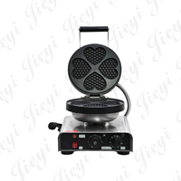 Gaufrier professionnel en acier inoxydable à quatre cœurs avec contrôle de température et de temps à double bouton pour boulangerie et café
