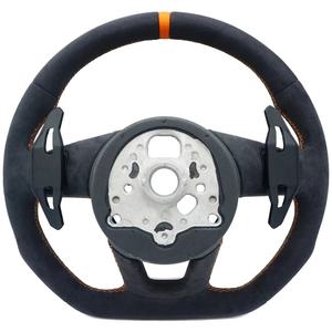 Volante Personalizado Nuevo en Alcántara Naranja para Audi A4 <span class=keywords><strong>A6</strong></span> A7 C7 RS5 S5 B9 <span class=keywords><strong>2012</strong></span> - Product Image 2