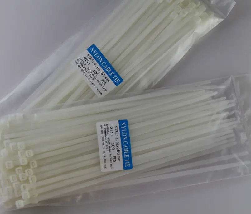 Laço de cabo de nylon 66 auto-travamento, várias cores de laços de cabo de plástico