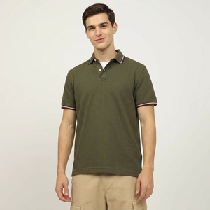 2026 High Quality 100% Cotton Print Outdoor Wear Stand <b>Collar</b> Men Slim Fit Short Sleeve for <b>T</b>-<b>Shirt</b> with Pocket Anti-Wrinkle - Product Image 1