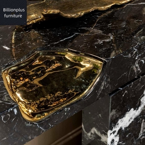<span class=keywords><strong>Console</strong></span> di lusso contemporaneo italiano da salotto in acciaio inox marmo per la casa Hotel Villa corridoio scopo decorativo - Product Image 4