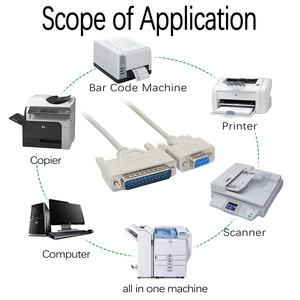 <span class=keywords><strong>DB9</strong></span> để <span class=keywords><strong>DB25</strong></span> chuyển đổi cáp RS232 nữ để <span class=keywords><strong>DB25</strong></span> nam <span class=keywords><strong>Null</strong></span> modem nối tiếp song song Cáp máy in cho DTE PC MAC Linux - Product Image 5