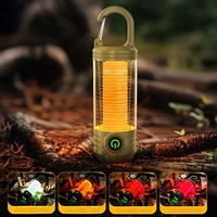 Lampu Camping Outdoor Multifungsi Baru, Senter Portabel Bercahaya Tinggi, Lampu Ambient Mini Retro Isi Ulang