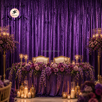 ANNIELU Rideaux de fond de scène en velours de luxe 10 FT 12 FT 14 FT 16 FT Rideaux en velours froissé pour décoration de mariage intérieure/extérieure