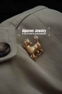 Spilla Rigato a Forma di Cavallo in Oro Massiccio 18K con Diamanti Autentici, Gioiello di Lusso Intramontabile, Alta Arte, <span class=keywords><strong>Gioielleria</strong></span> Fine - Product Image 2