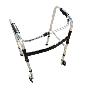 Advanced Medical Model Double Bend <strong>Wheeled</strong> Aluminum Alloy <strong>Walker</strong> Lightweight Portable Design Standing Disabilities Sponge Handle - Product Image 4