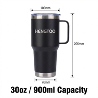 Mug à café isotherme en acier inoxydable à double paroi de 30 oz avec poignée pour boissons chaudes – Prix usine