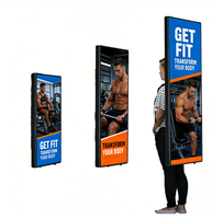Écran LED numérique vertical portable de qualité commerciale pour affichage intérieur, avec cadre en aluminium léger, type sac à dos, pour affichage numérique