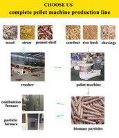 Usine de fabrication automatique de granulés de combustible à partir de biomasse (sciure de bois, paille) avec moteur et engrenage