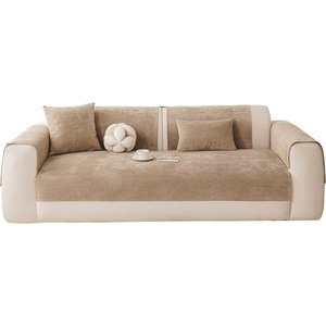 Cloud Feel Velvet <b>Sofa</b> Cushion 90-140cm Anti Slip Solid Color Modern Style <b>Sofa</b> <b>Cover</b> All Season Waterproof Seat Protector - Product Image 5