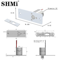 Serrure Électromagnétique Étanche SHMI SM603 DC12V/24V à Temporisation pour Portes en Verre et Bois, Déverrouillage par Clé et Mot de Passe, Haute Sécurité