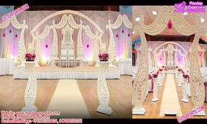 Fibra única Triple Pilar Boda Mandap Texas Boda India Tri Pole Mandap Dallas Clásico Personalizado Cuadrado Boda Mandap EE. UU. - Product Image 4