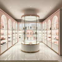 Vitrine de présentation sur pied personnalisée en verre trempé avec éclairage LED pour magasin de détail et musée
