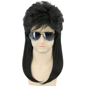 วิกผมผู้ชาย80S สีน้ำตาลปี SW-003,วิกคอสตูมร็อกเกอร์ดิสโก้วิกผมสำหรับผู้หญิง - Product Image 2