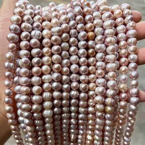 Perlas barrocas sueltas auténticas de Zhuji de 4 mm y 10 mm, perlas redondas naturales de agua dulce, espirales para hacer pulseras y collares DIY. - Product Image 1