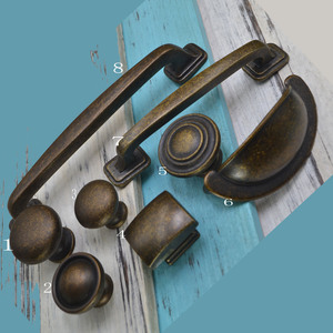 <b>Rustic</b> Zinc Alloy <b>Cabinet</b> Handles Bar Shape Eco-Friendly For Drawer And Cupboard - Product Image 2