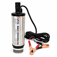 Pompa Transfer Oli Submersible Tekanan Rendah UVAL Model 51 Sliver 12V/24V DC Motor untuk Diesel OEM 85W 30L/mnt Paduan Aluminium 2m