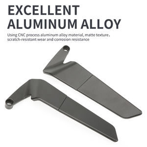 <span class=keywords><strong>Accessori</strong></span> e Ricambi per <span class=keywords><strong>Moto</strong></span> Specchietto Retrovisore Laterale Sportivo Universale Stile Spoiler in Alluminio CNC 8mm 10mm - Product Image 3