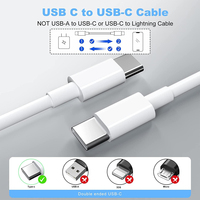 Câble Type C 1m 2m 3m 60W 65W PD Charge rapide Câble de chargeur de données USB C vers Type C d'origine pour Iphone Macbook Ordinateur portable Tablette
