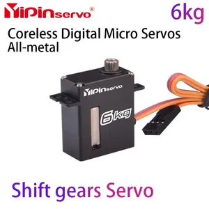 Yipinservo 6kg sans noyau Micro Servos Full Metal Gear 180 ° Shift Servo pour SCX10 Trax Trx4 <span class=keywords><strong>Trx6</strong></span> G63 Pièces de rechange RC Accs - Product Image 3