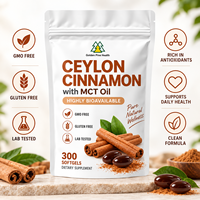 Capsules molles de cannelle de Ceylan pour adultes, vente directe d'usine, OEM ODM, très demandées, huile MCT, 300 unités, marque privée