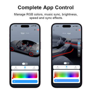 Kit Striscia Luminosa a <span class=keywords><strong>LED</strong></span> RGBIC Symphony Universale <span class=keywords><strong>per</strong></span> Interni <span class=keywords><strong>Auto</strong></span> con Luce d'Atmosfera Personalizzata di Fabbrica di Facile Installazione - Product Image 4