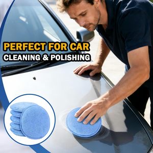 Tampons applicateurs de cire pour voiture en microfibre de 5 pouces, personnalisés, pour le lustrage et le nettoyage automobile - Product Image 3