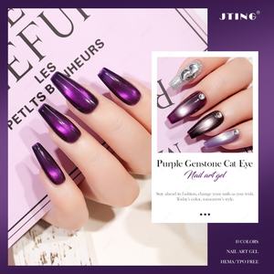 JTING Esmalte de Uñas en Gel Ojo de Gato Morado con 10 Colores, Esmalte Magnético Ojo de Gato Morado, Libre de TPO/Hema, OEM ODM, Botella de Esmalte de Uñas en Gel UV - Product Image 6