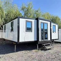 Maison préfabriquée mobile en acier de luxe moderne et respirante 20-40 pieds, maisons, mini-villas, appartements, bureaux, bâtiments de bureaux extensibles