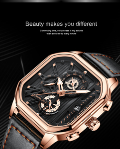 <span class=keywords><strong>Orologio</strong></span> da Polso CRRJU 2302 per <span class=keywords><strong>Uomo</strong></span>, Analogico al Quarzo con Cinturino in Pelle, <span class=keywords><strong>Elegante</strong></span> e Casual per Affari - Product Image 3