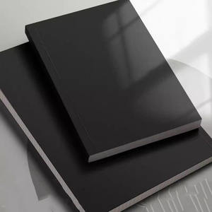 Cuaderno <span class=keywords><strong>de</strong></span> tapa dura A5 ultra grueso, 128 hojas, cubierta negra, líneas horizontales impresas, encuadernación térmica, estilo <span class=keywords><strong>diario</strong></span> en blanco - Product Image 3