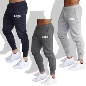 2022 pantaloni sportivi in cotone a fiocco lungo pettinato pantaloni sportivi in spugna bianca Unisex Casual Street Jogging uomo all'ingrosso personalizzato