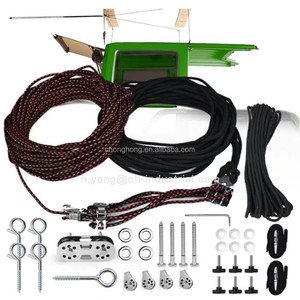 <span class=keywords><strong>Camping</strong></span> Auvent Extension Coupe-Vent Métal Poulie Corde Voiture Convertible Ascenseur Corde Tendeur Réglable Tente Élastique Corde À Cliquet - Product Image 1