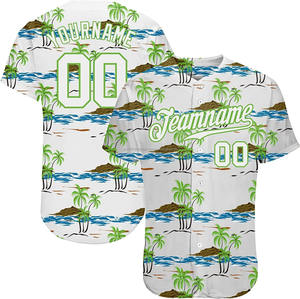 Customized Men's Baseball Jersey With New Hawaiian Style Custom Printed Breathable and Quick Drying Baseball Jersey Activewear - Product Image 1