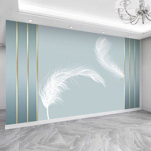 خلفية التلفزيون والاريكة خلفية الجدران ديكور 8d لغرفة النوم 3d ثلاثية الابعاد ريشة الجدار الحديثة البسيطة لجانب السرير خلفية الجدران - Product Image 4