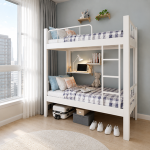Lits superposés en métal robustes à double étage, démontables, pour dortoirs, fournisseur de lits superposés en acier pour chambres, hôtels ou écoles - Product Image 3