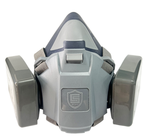 Respirador de media cara con filtro de partículas P3 reemplazable, impermeable, para protección contra el polvo, reutilizable, con clip nasal ajustable - Product Image 1