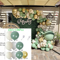 Kit d'arche de ballons géants en latex, forme globe, couleur rétro, gonflables à l'air, pour décoration de fête de mariage