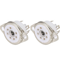Conector Adaptador GZC7-F de 7 Pines para Montaje en Chasis, Protector de Tubos de Vacío, Compatible con 6X4 6Z4 EC92 6AU4 EF94 6K4 6J1