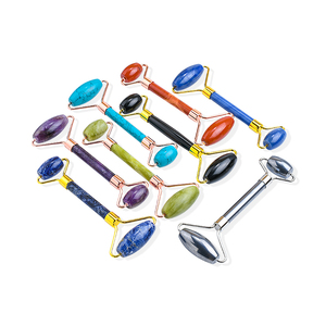Rullo di giada naturale di alta qualità all'ingrosso rullo per il <span class=keywords><strong>viso</strong></span> strumento per la cura della pelle Logo personalizzato massaggiatore a rullo in <span class=keywords><strong>pietra</strong></span> di quarzo di cristallo - Product Image 3