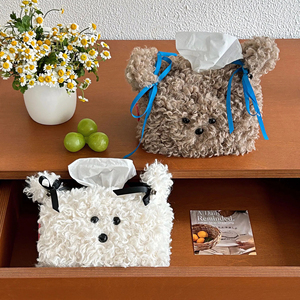 Wholesale Cute Dog Tissue Bag <b>Storage</b> Foldable Multifunctional <b>Drawing</b> Dormitory Women's Home Living Room Desktop - Product Image 5
