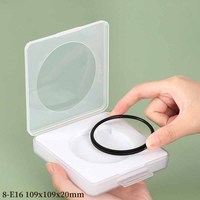 YUZMEI Boîte de rangement en plastique rigide pour filtres d'objectif 52mm 72mm UV CPL, étui carré pour filtres d'appareil photo pour photographie et drone