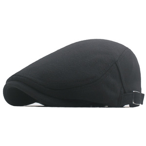 Retro Anh Ivy hat ấm Windproof phụ nữ người đàn ông rắn màu Beret mũ phẳng Ivy hat - Product Image 3
