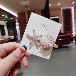 โบว์ติดผมรูปเปลือกหอยปลาดาวสำหรับเด็กผู้หญิงทำจากลมทะเลอุปกรณ์ตกแต่งผมสุดน่ารัก - Product Image 4