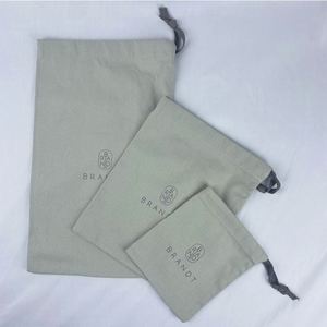 High Quality Custom Logo Printed Organic Cotton Dust Bag Canvas <b>Drawstring</b> <b>Pouch</b> Bag for Candle Gifts Handbag Shoe - Product Image 4