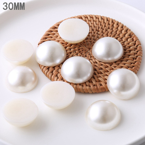 Venta al por mayor tamaño personalizado 25MM colorido Flatback perlas sueltas ABS perlas semiredondas diamantes de imitación para DIY <span class=keywords><strong>y</strong></span> fabricación de joyas - Product Image 5