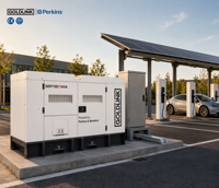 Genset Diesel Perkins 75 kVA Silent 60 kW, Generator Diesel Kedap Suara, Pendingin Air, AC Satu Fasa